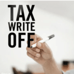 Image with the words "tax write off" to demonstrate that we're going to talk about vehicle write offs for taxes
